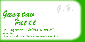 gusztav huttl business card